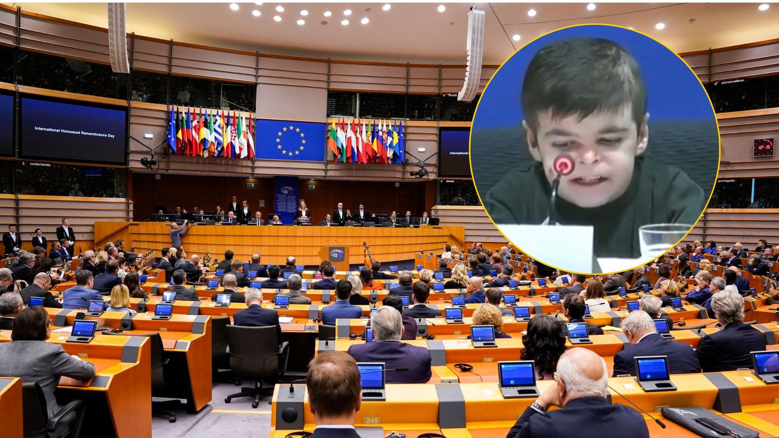 Leo, el joven sevillano con piel de mariposa, da una conmovedora lección en el Parlamento Europeo