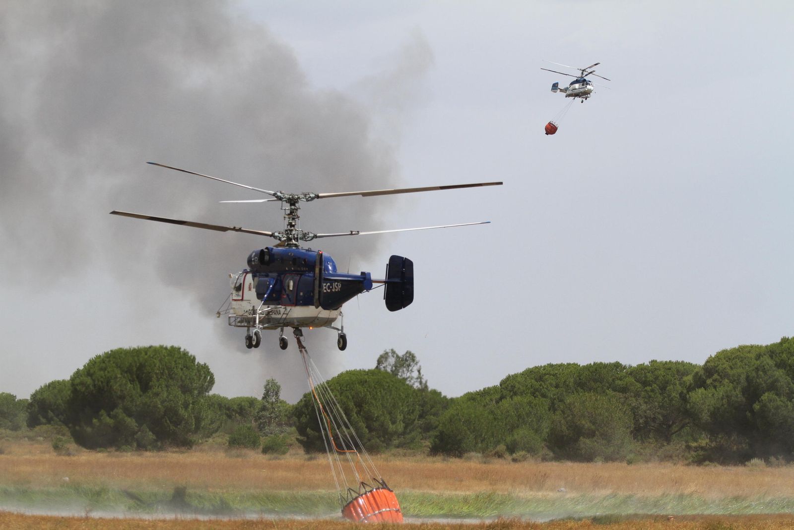 Las imágenes del incendio en Moguer y Mazagón
