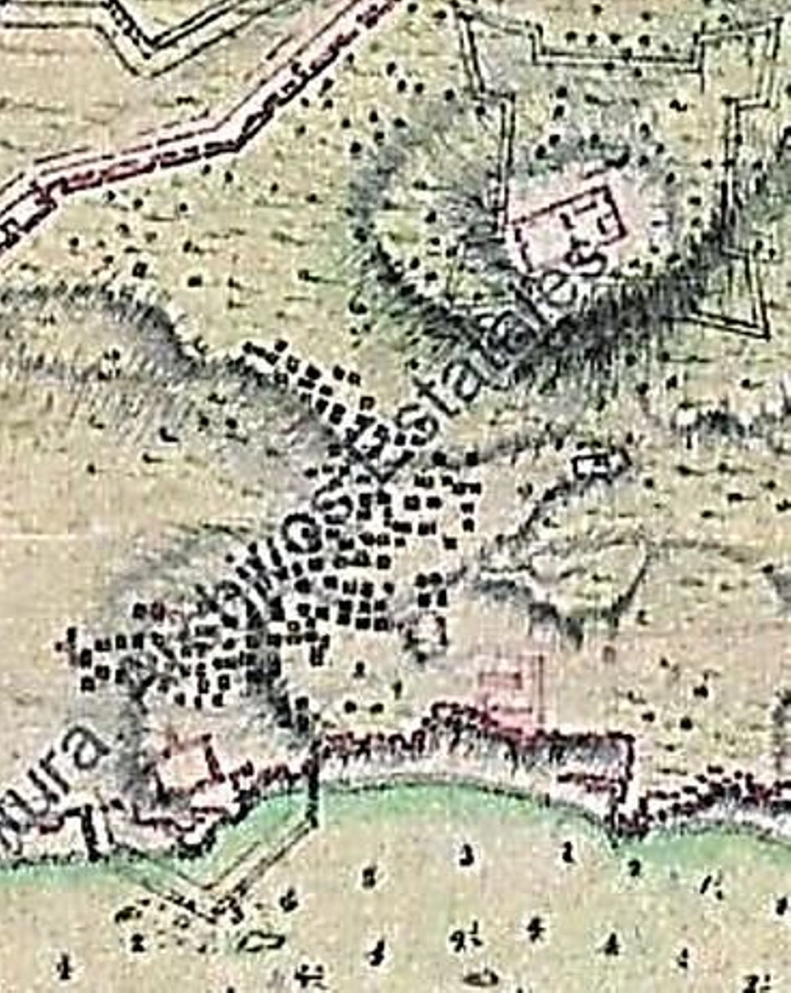 El efímero poblado de chozas aparecido en la primera oleada de repobladores espontáneos.