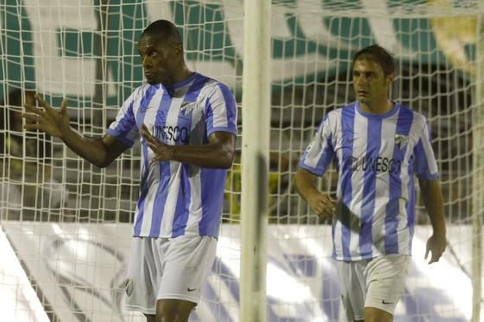 Baptista celebra con gesto serio el primer gol del partido. 

Foto: Jesus Marin