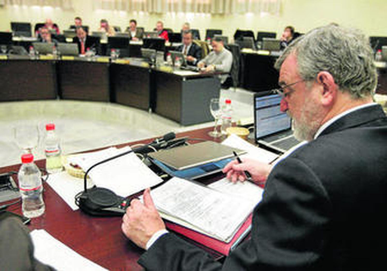 El rector de la UCO, José Manuel Roldán, ayer durante el Consejo de Gobierno de la institución.