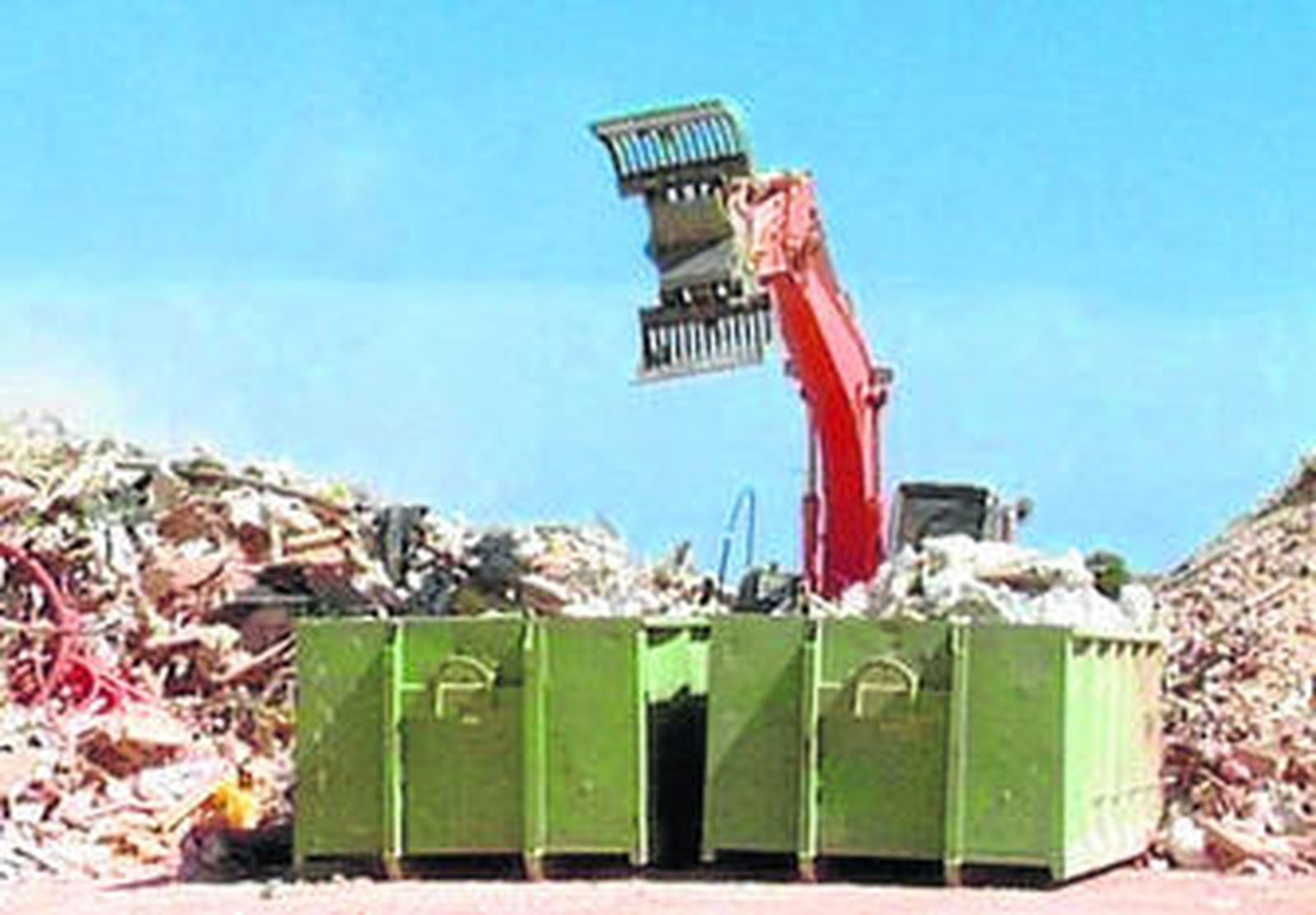 Una escombrera de materiales de construcción.