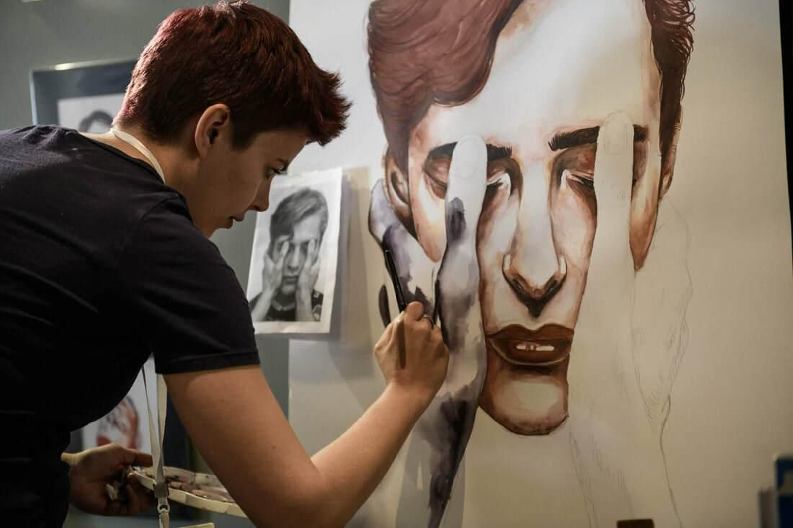 Una intervención en la feria Art & Breakfast del año pasado.