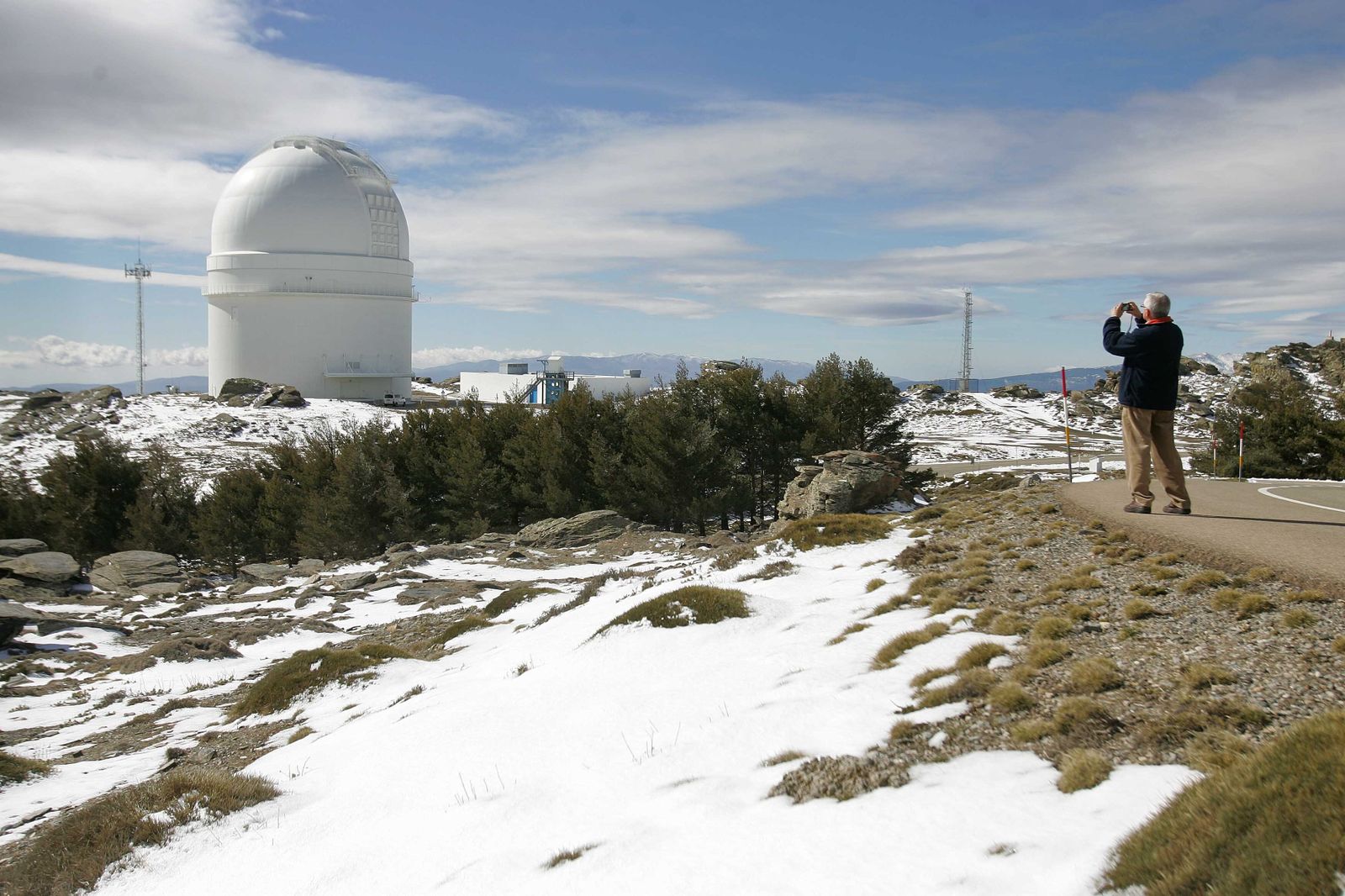 Calar Alto, en la Sierra de Los Filabres, donde las temperaturas han llegado a superar mínimas de -10 grados centígrados