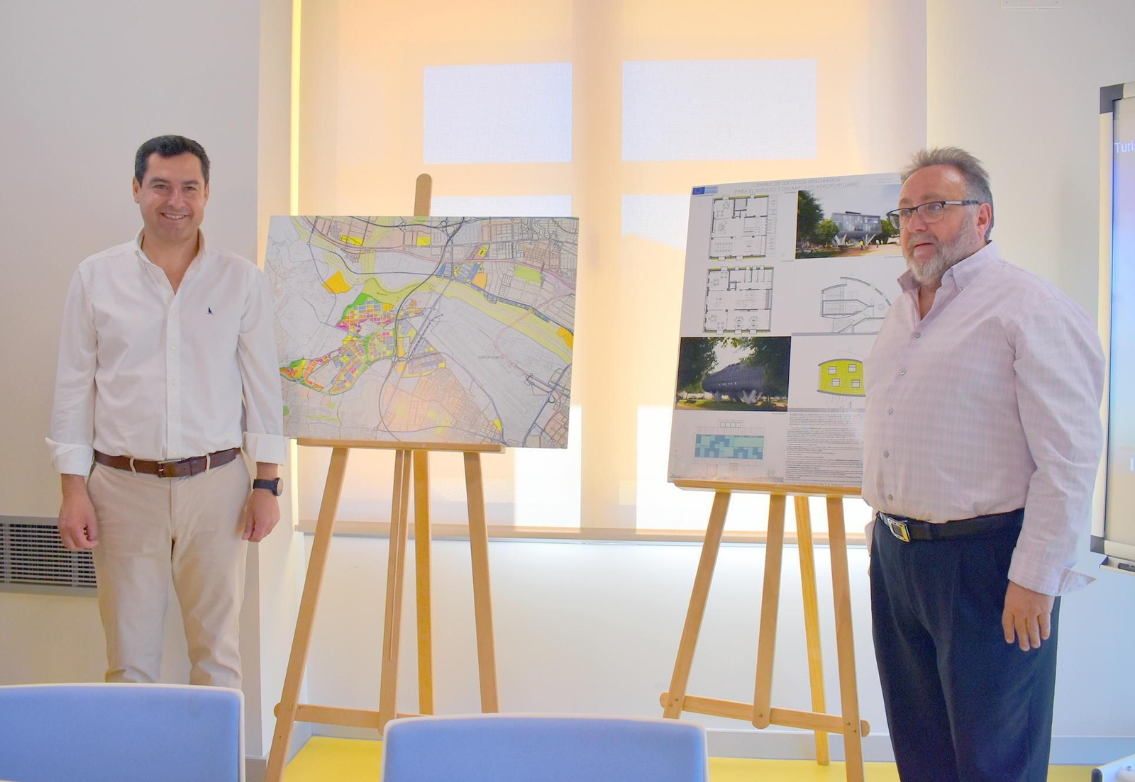 Moreno y Villanova, el día que presentaron el proyecto.