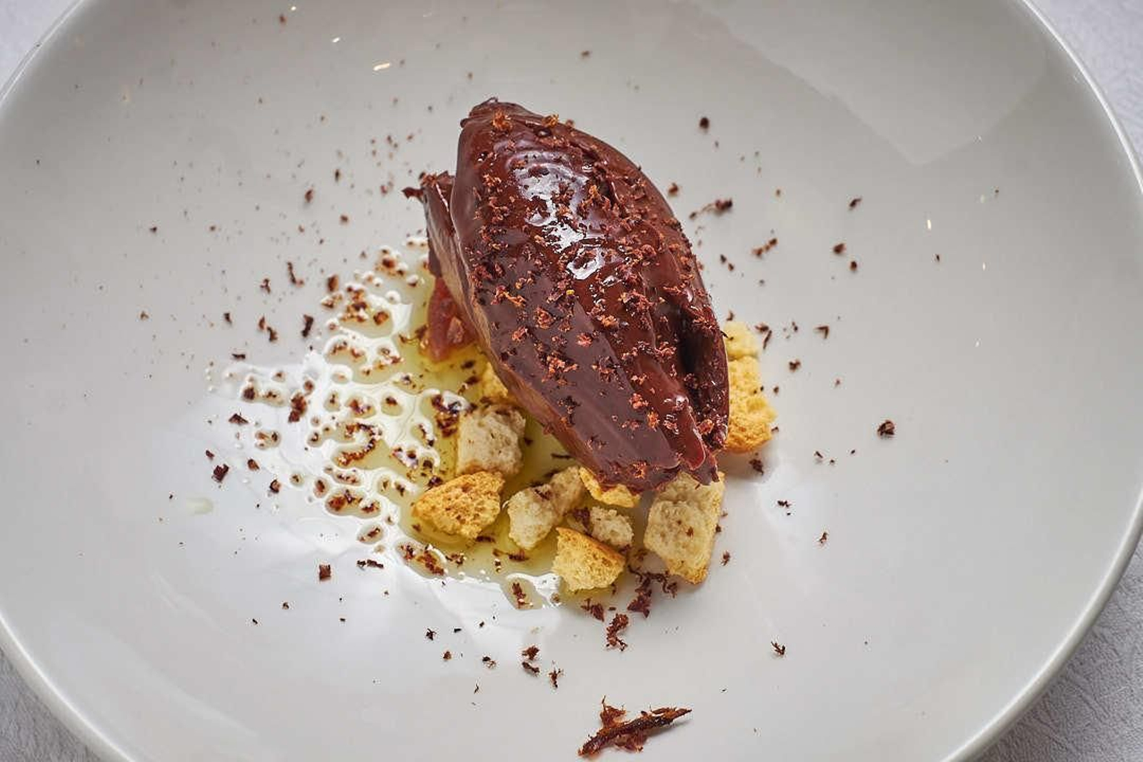 Curioso postre de El Faro.