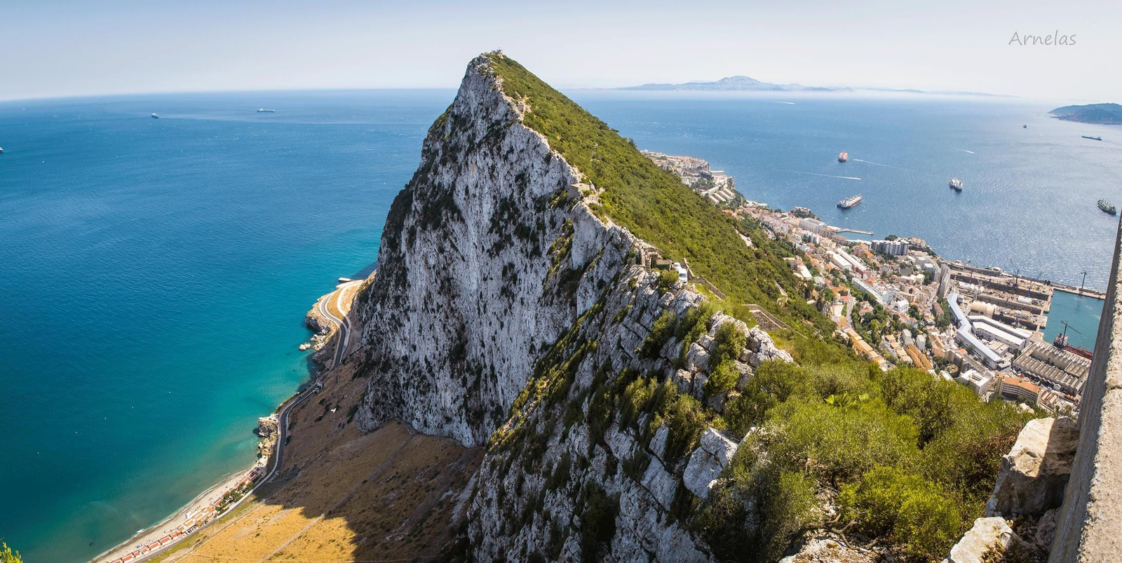 Vista aérea del Peñón de Gibraltar