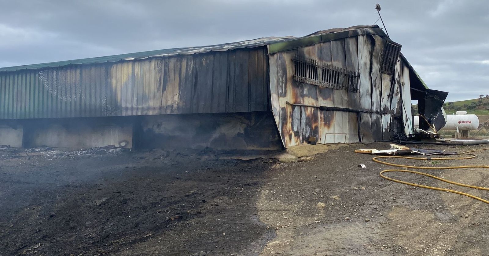 Así ha quedado la granja.