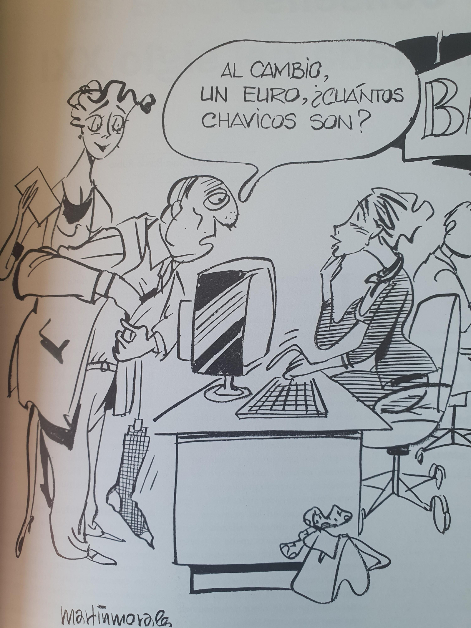 Chiste de Martinmorales con motivo de la subida del euro.