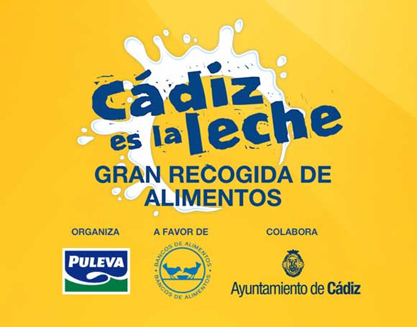 Puleva promueve este jueves una gran recogida de alimentos en Cádiz