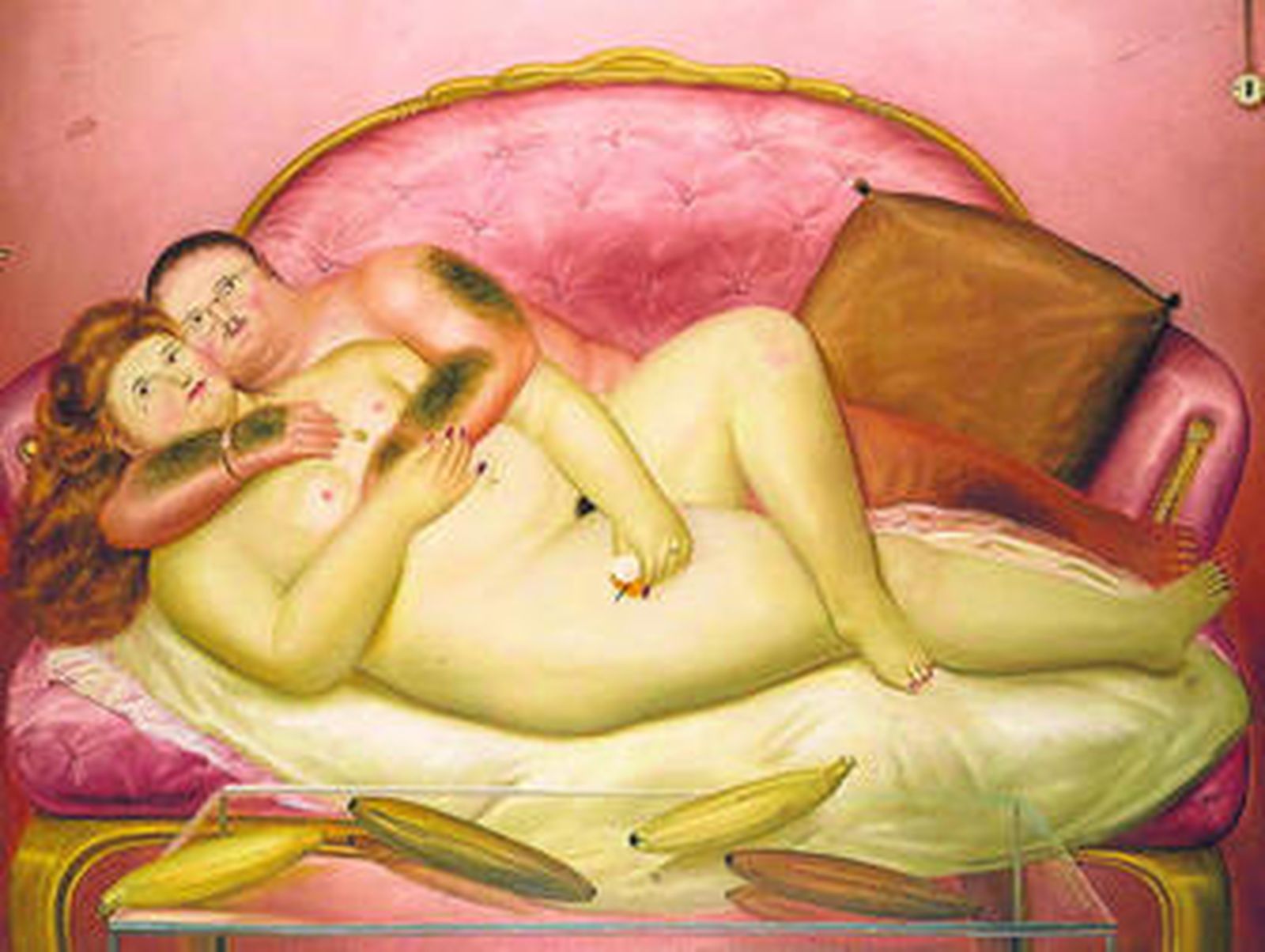 'Amantes en el sofá francés'.