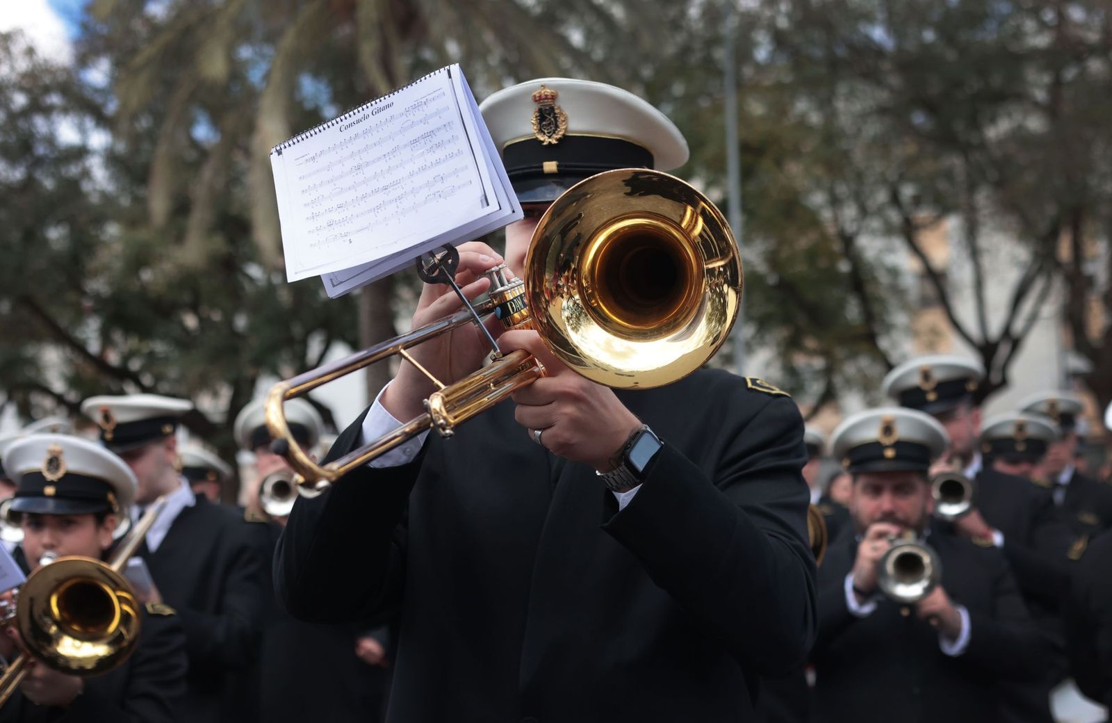Un integrante de la Agrupación Musical San Juan, de Jerez.