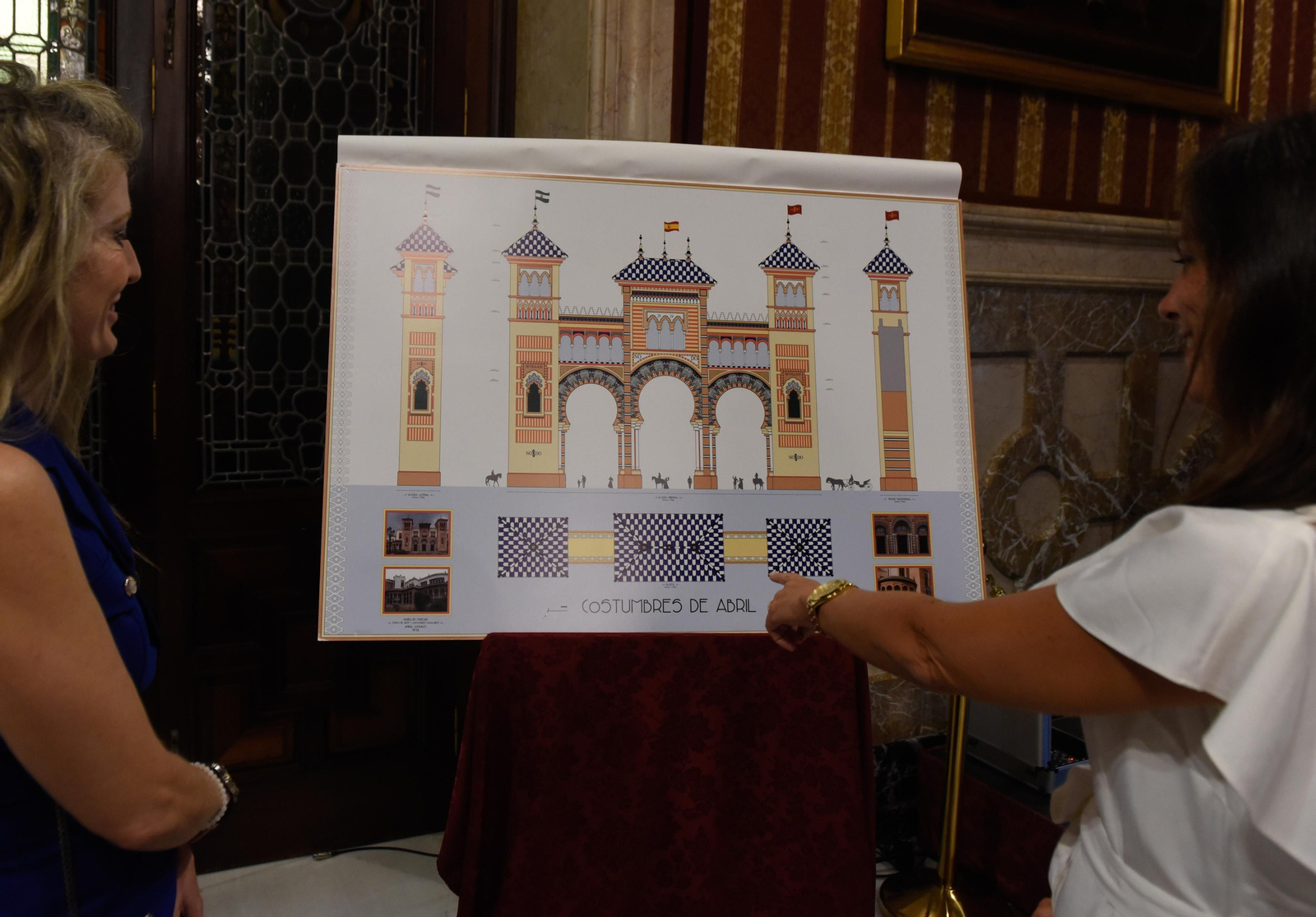 La presentación de la portada de la Feria de Sevilla 2024, en imágenes