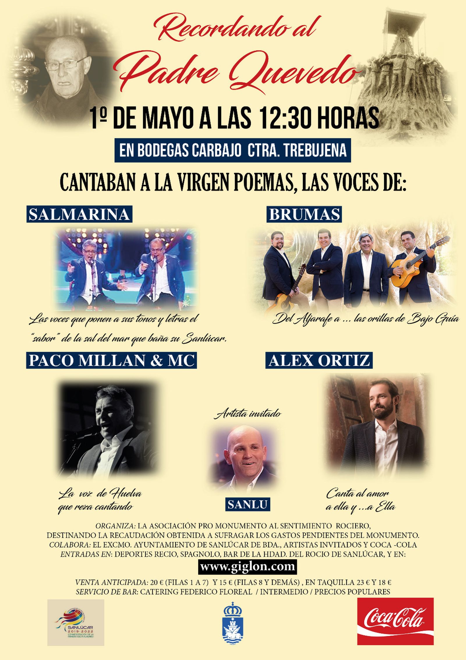 Cartel del festival rociero en Sanlúcar