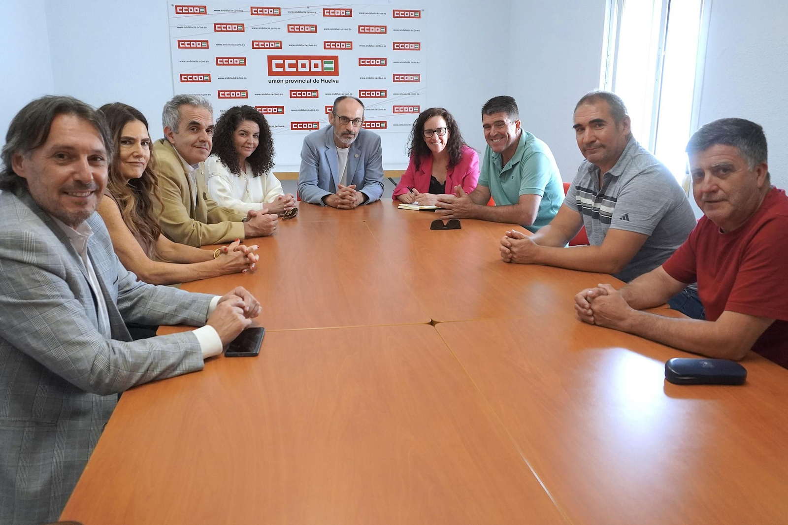 Reunión entre CCOO y la Universidad de Huelva.