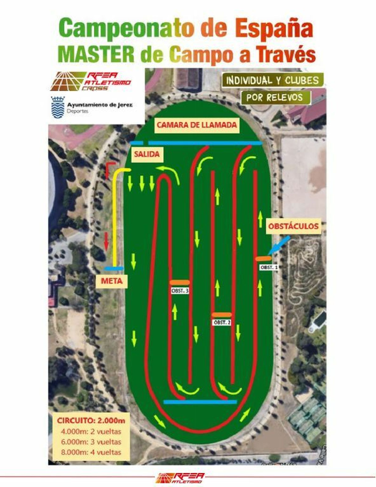 Plano del recorrido del circuito que se habilitará en la Pradera Hípica para el Nacional de campo a través máster.