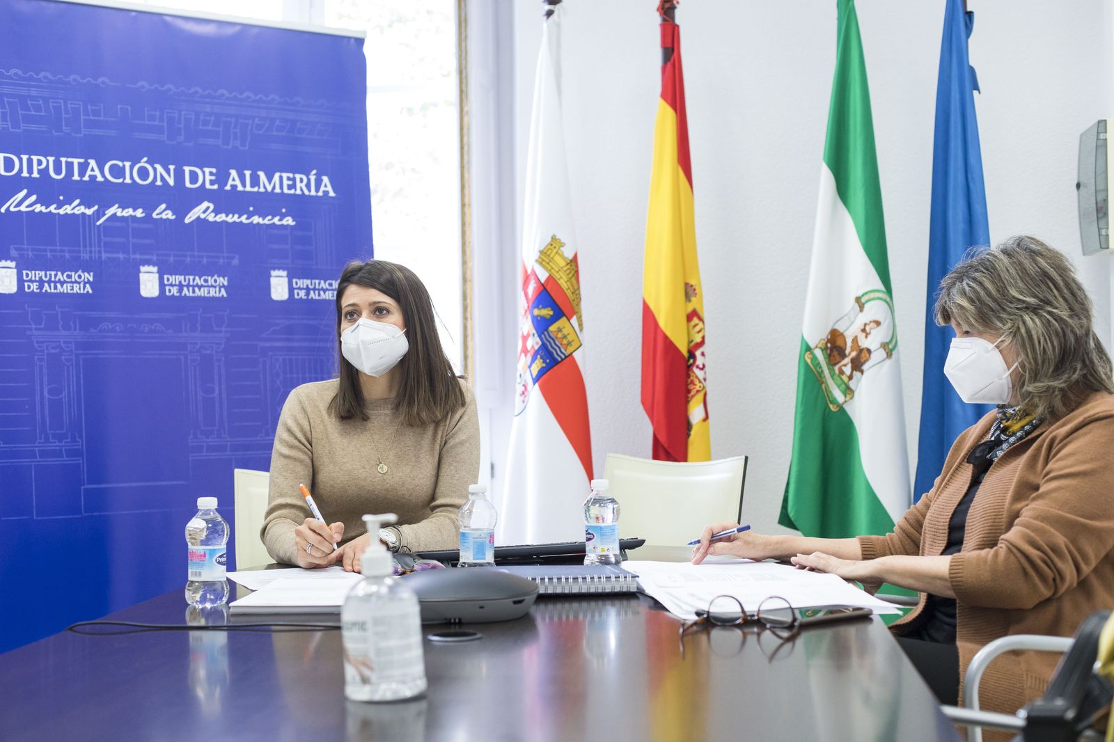 Ángeles Martínez durante la reunión virtual con FAAM