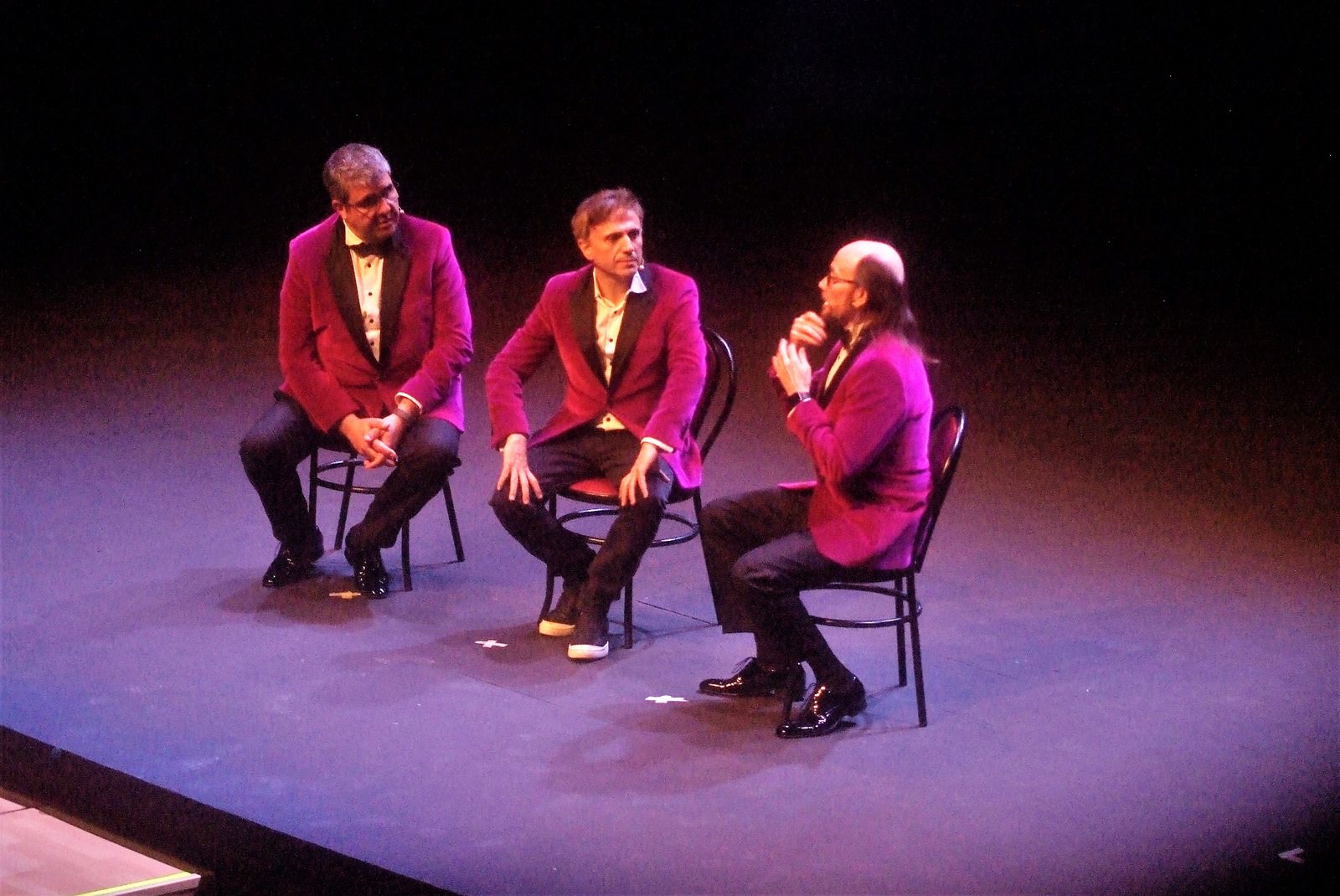 Florentino Fernández, José Mota y Santiago Segura, el sábado en el Teatro Auditorio de Roquetas de Mar