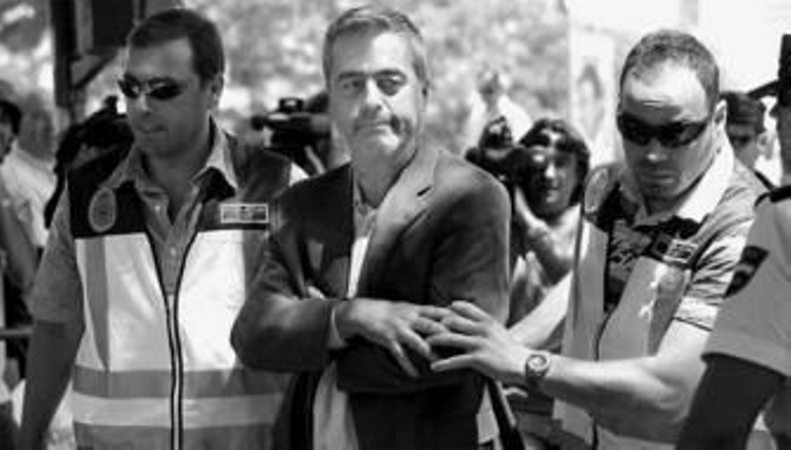 Antonio Barrientos, tras ser detenido por la Policía Nacional.