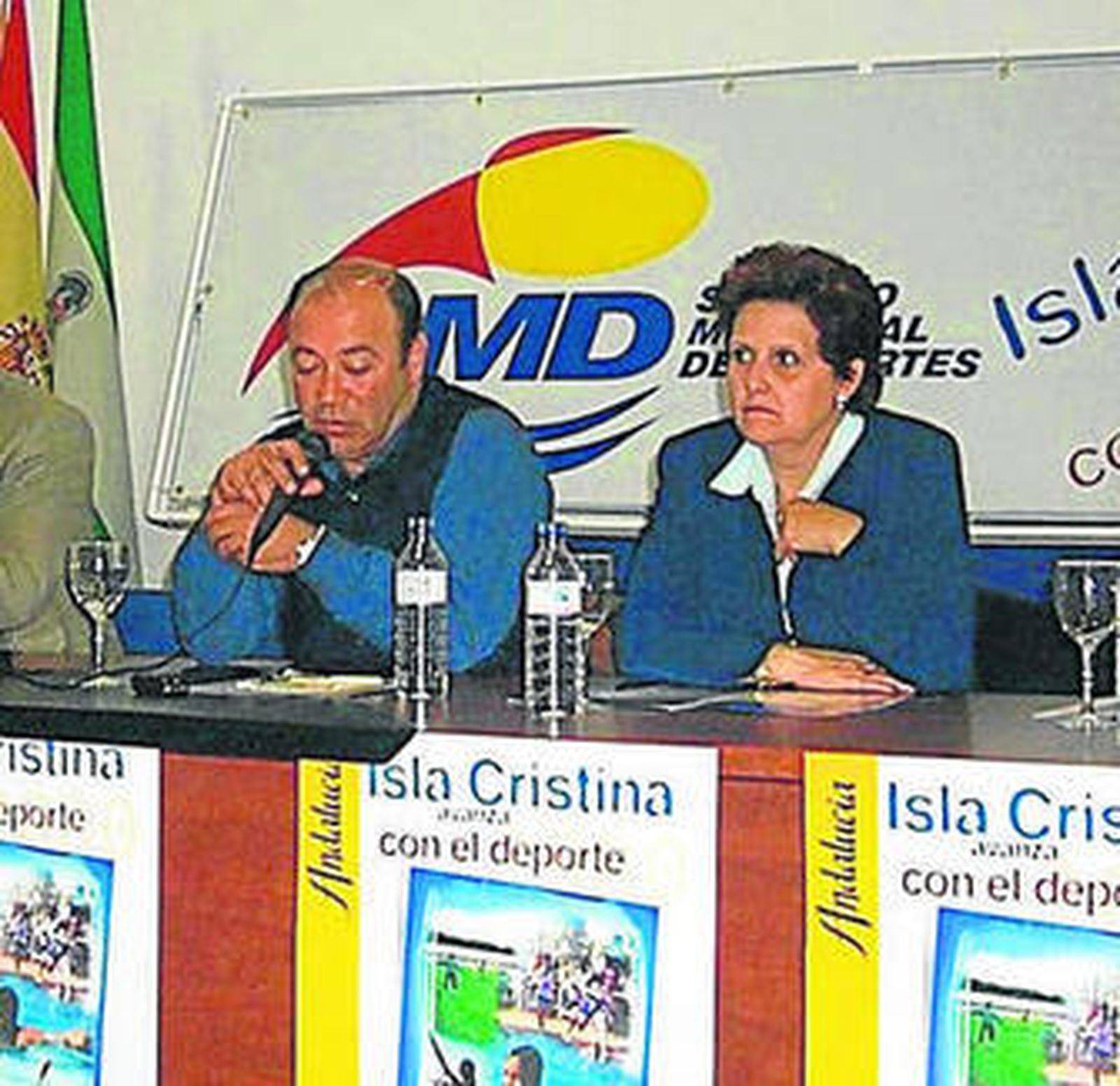 Zamudio y Antonia Grao, cuando ambos estaban en el PA isleño.