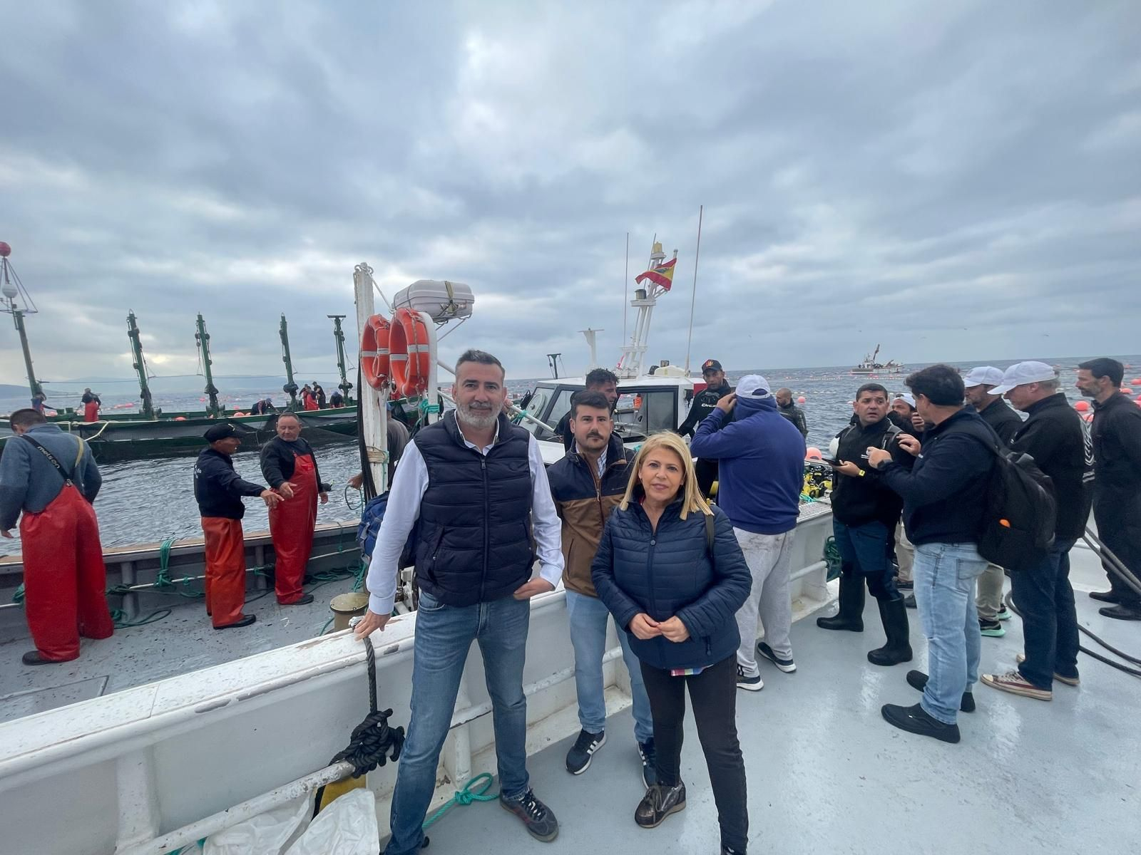 Mamen Sánchez en una de las cuatro almadrabas de la provincia de Cádiz.