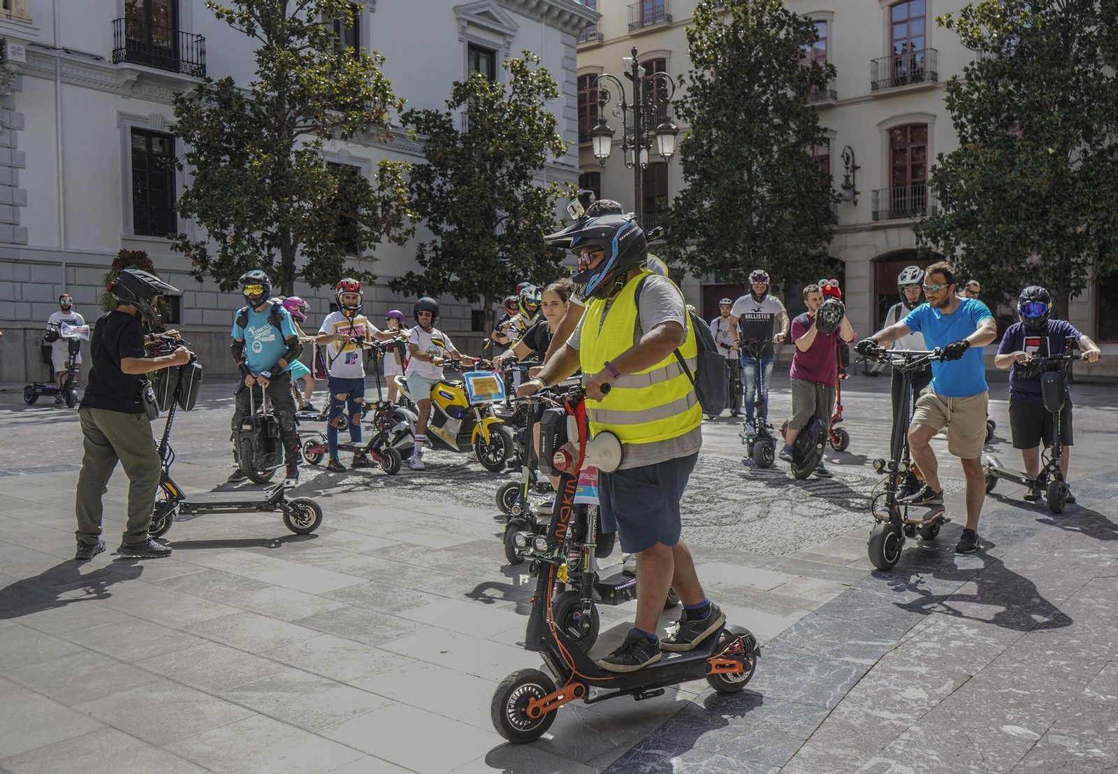Concentración de patinetas