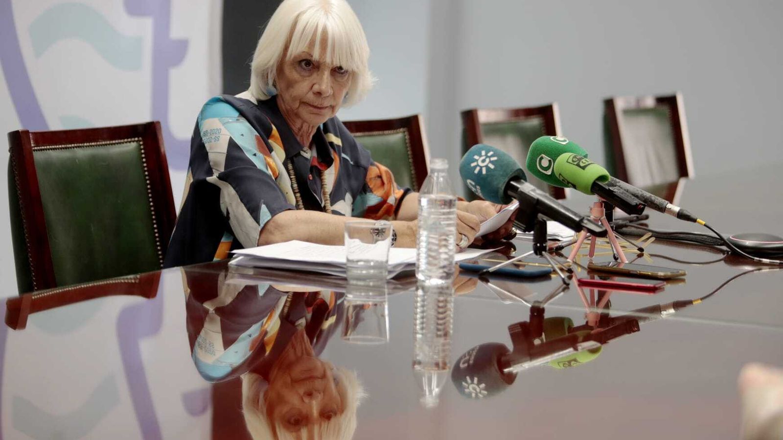Teófila Martínez, presidenta de la APBC, en la rueda de prensa del pasado lunes.