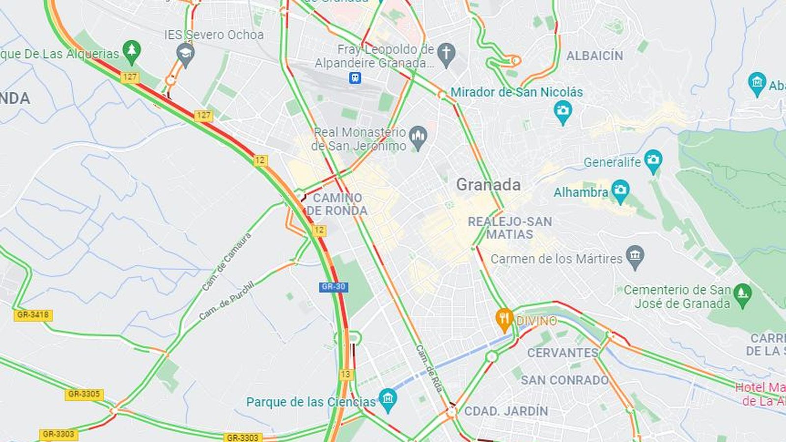 Tráfico a las 8:25 horas