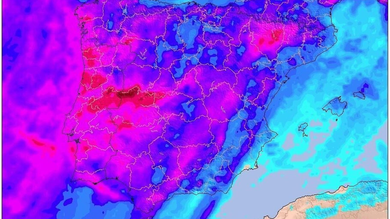 Superficie de precipitaciones acumuladas