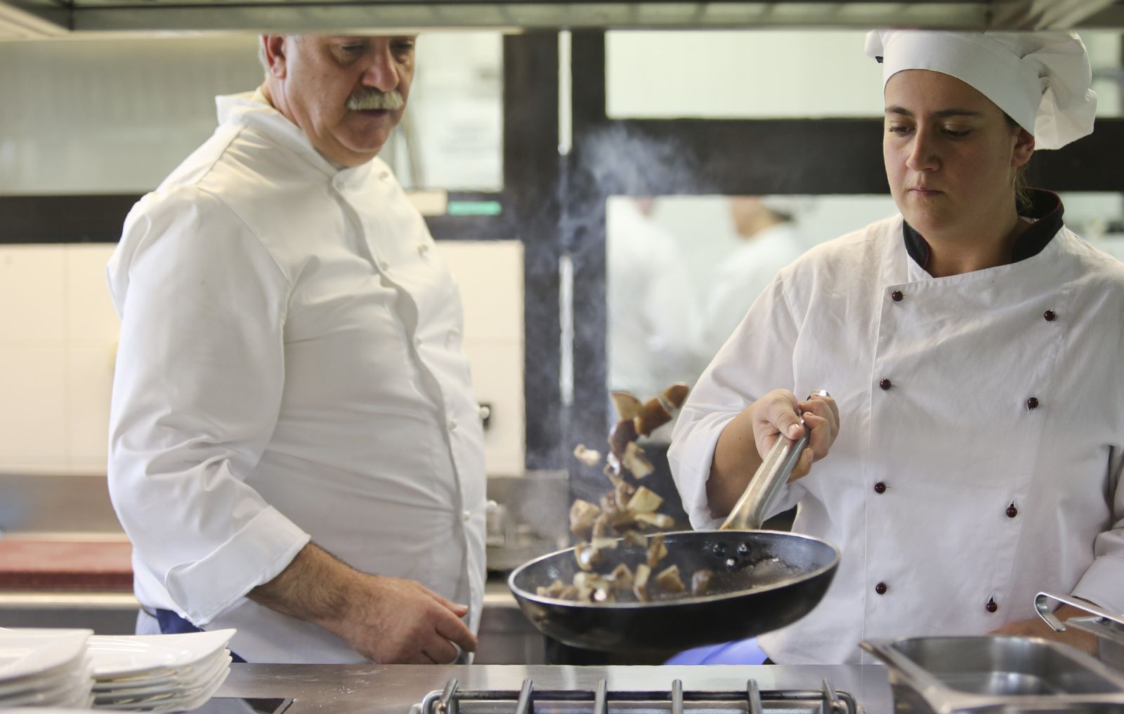 Fotos de alumnos en el restaurante de La Cónsula