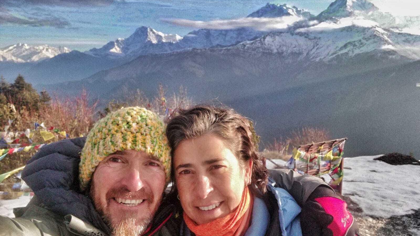Ana y Joaquín, en uno de sus trekkings en Nepal.
