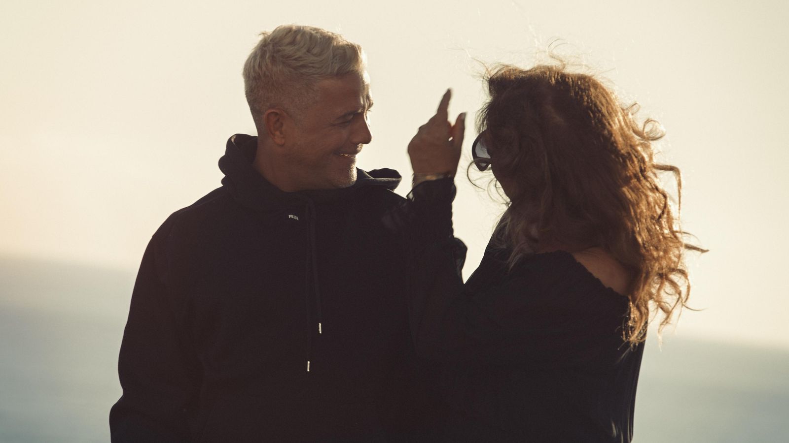 Sanz y Bellido, tras la entrevista.