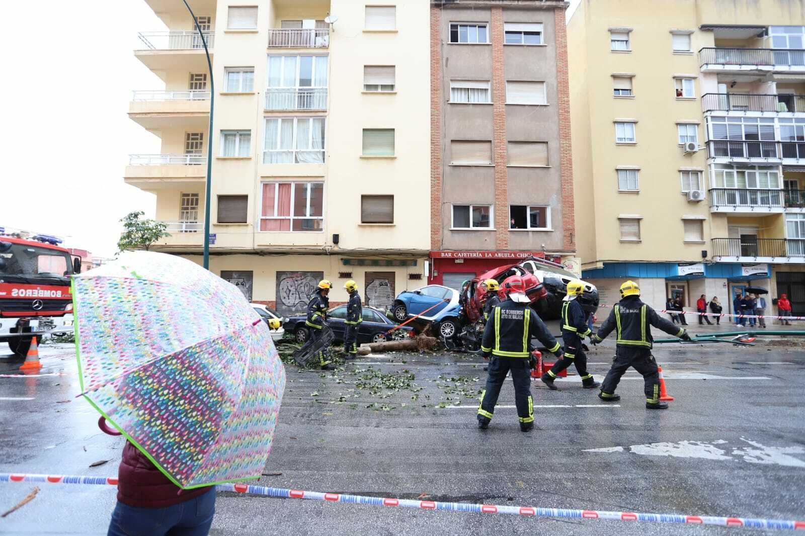 Fotos del accidente del autobús en Málaga