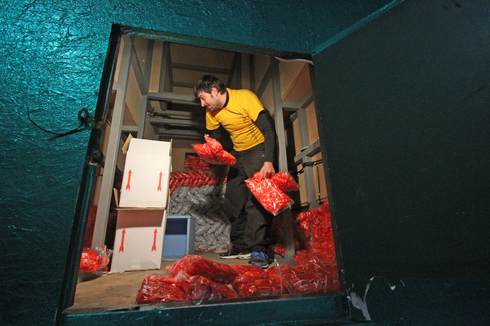 Preparativos de la Cabalgata de Reyes Magos.