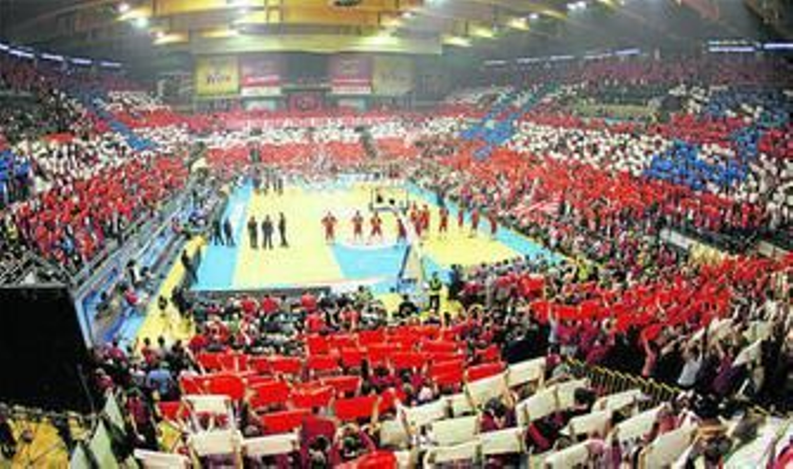 Imagen del Pionir antes de un partido de Euroliga del Estrella Roja.