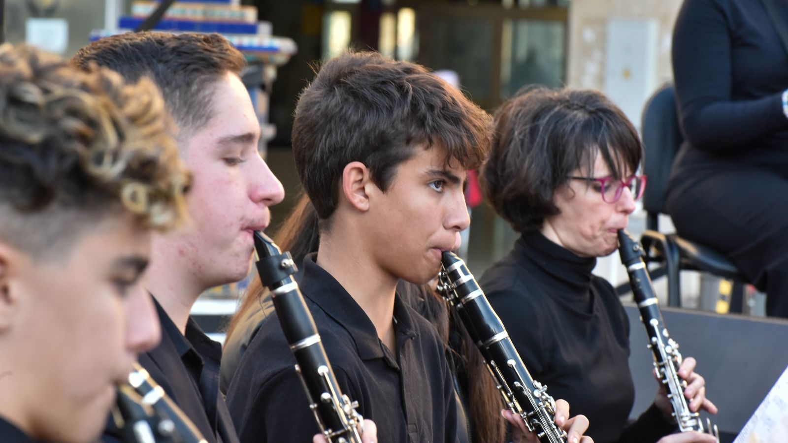 Concierto de Navidad de los alumnos de la Escuela sanchez Verdú en la Plaza Alta