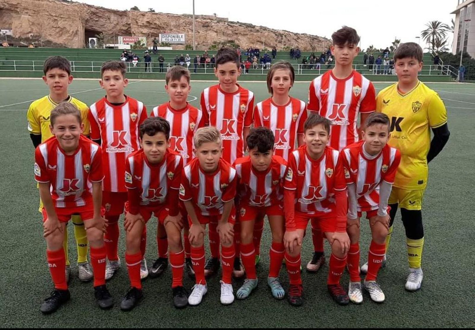El conjunto alevín del Almería, en un partido de liga de esta temporada