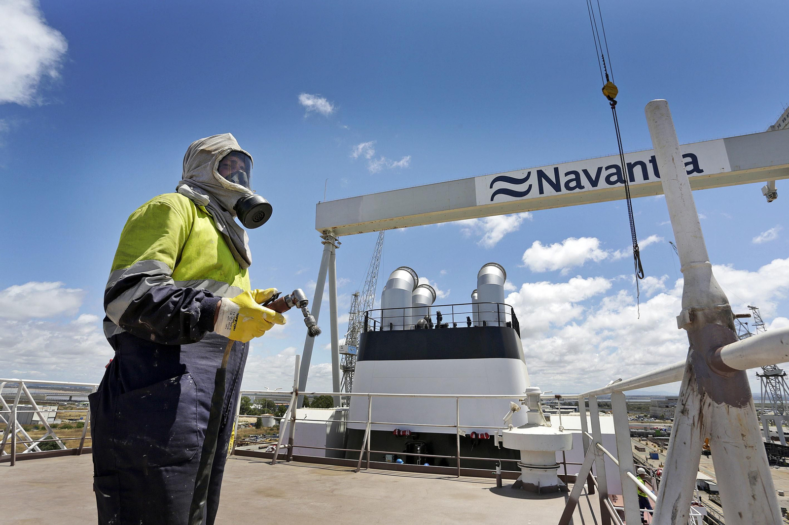 Imágenes de la construcción de los petroleros  tipo 'Suezmax' en Puerto Real