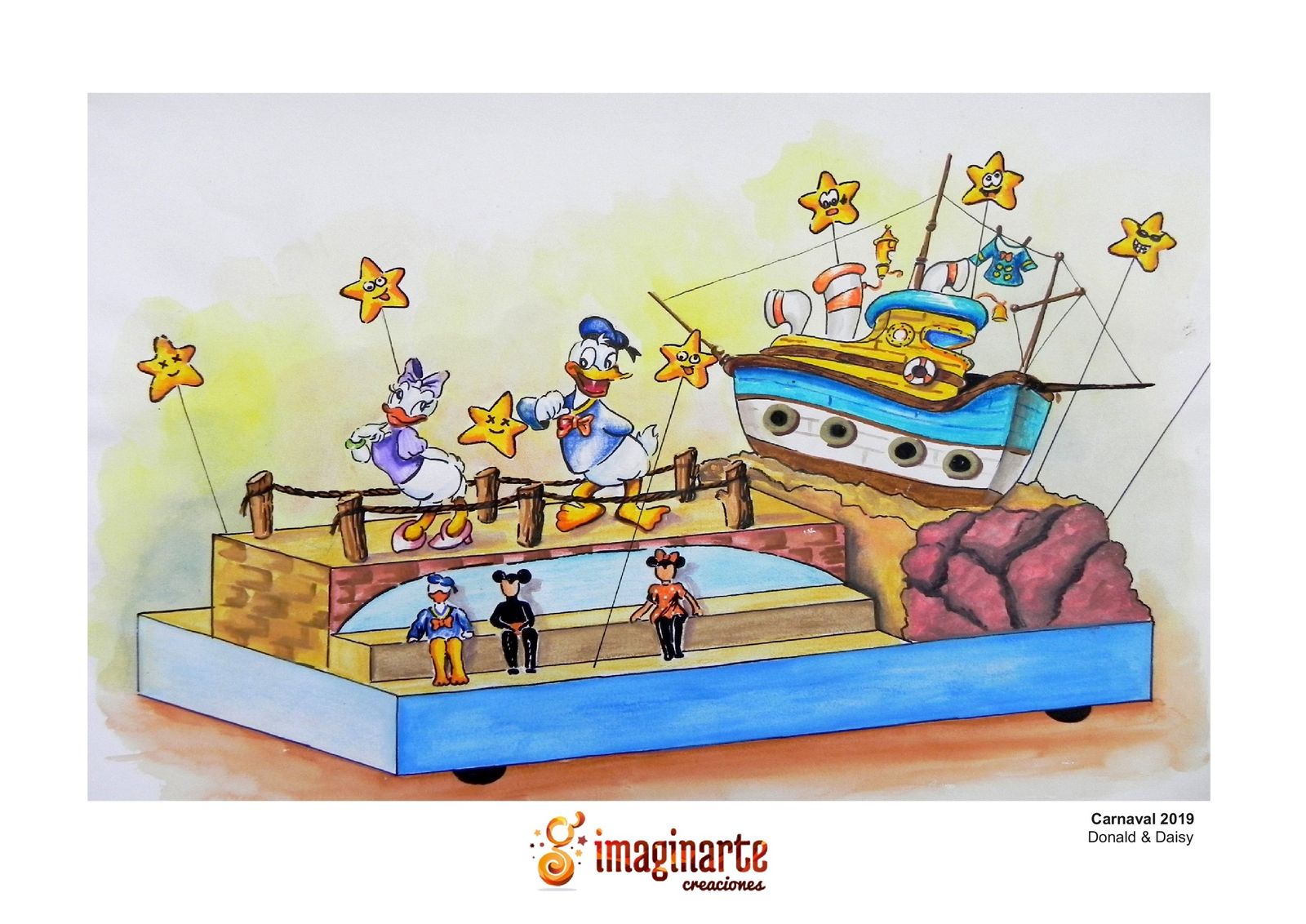 Carroza del pato Donald.