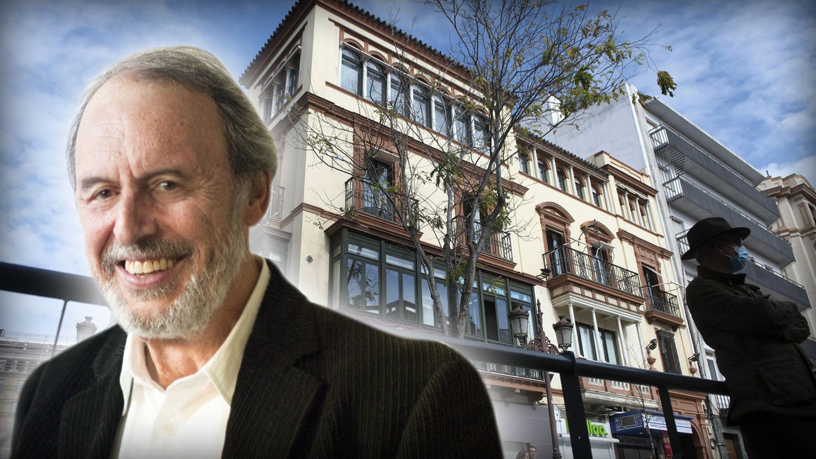 El arquitecto y el edificio que será objeto de reforma de acuerdo con su proyecto