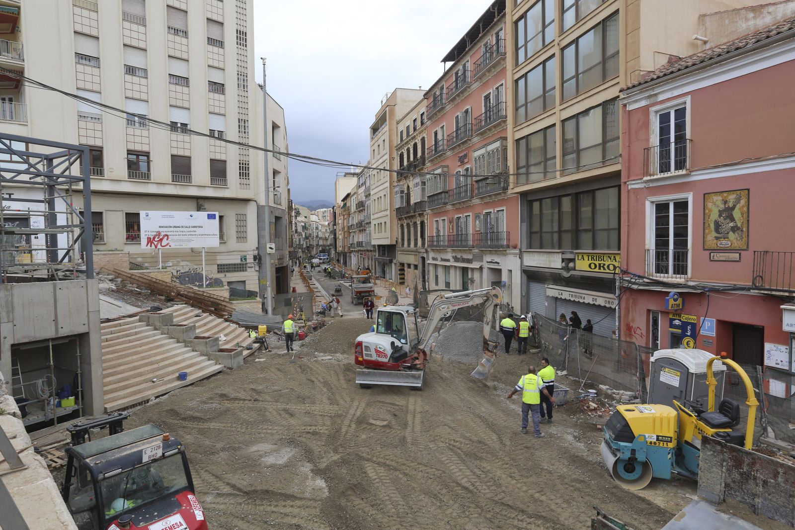 Fotos: Así está calle Carretería a unos días de Semana Santa en Málaga