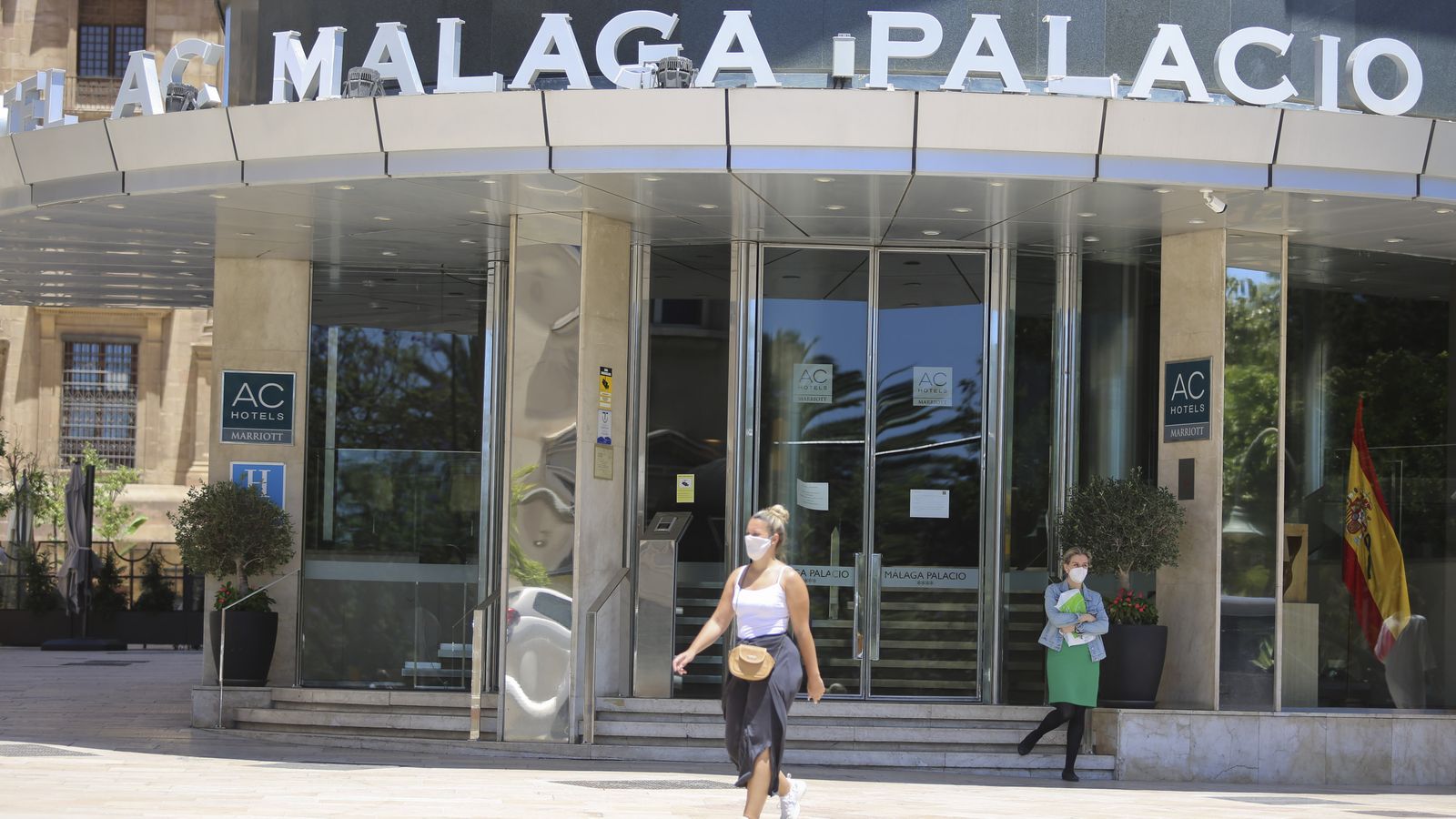 El AC Málaga Palacio clausurado desde mediados de marzo.