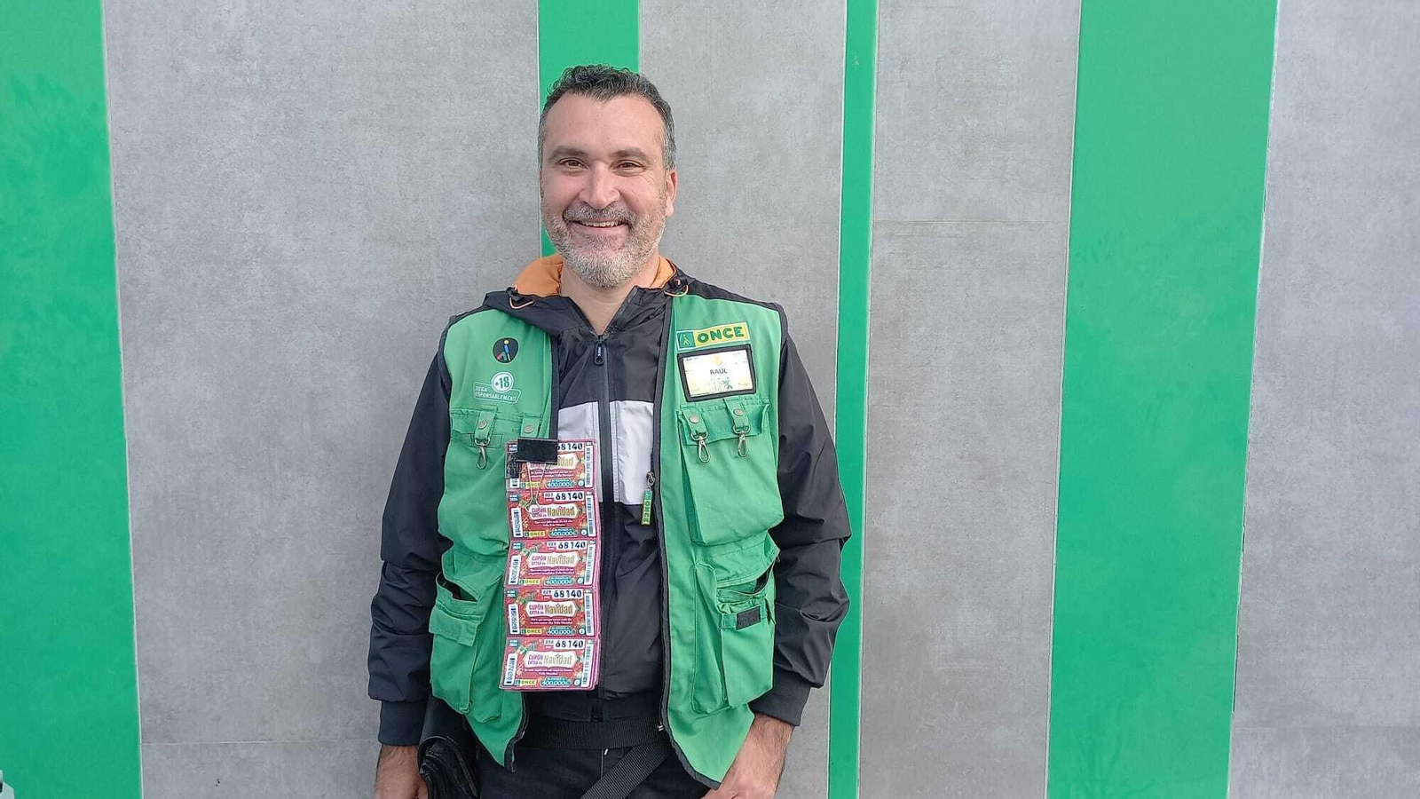 Raúl Santos, vendedor de la ONCE.