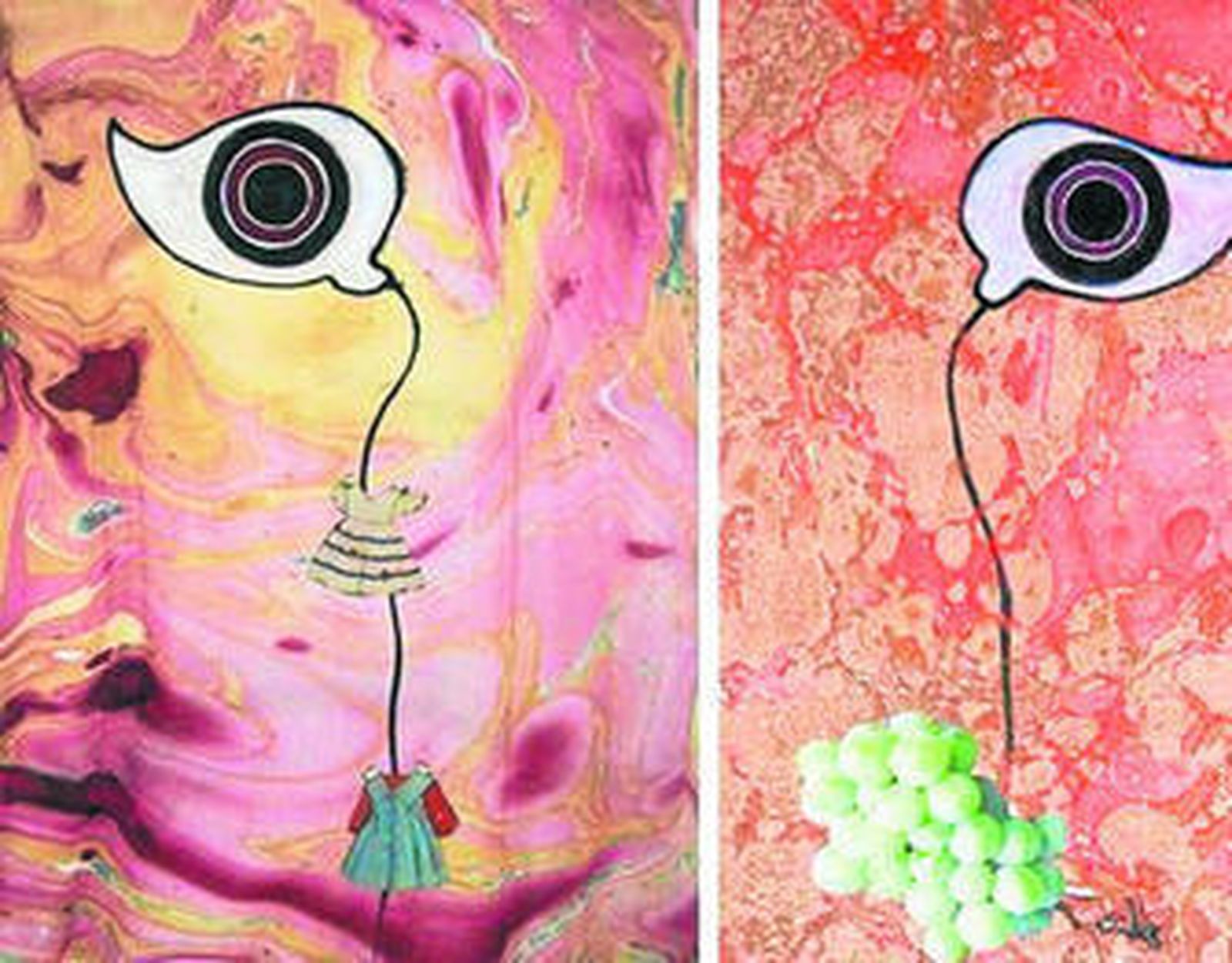 Escenas. Series como 'La niña muerta', 'Aires de Italia' o 'La renovación del mito' nos introducen en una pintura de mucho esquematismo, con signos  y símbolos de una iconografía soñada, presentida o  extraída de un imaginario muy bien estructurado, con los elementos perfectamente organizados.