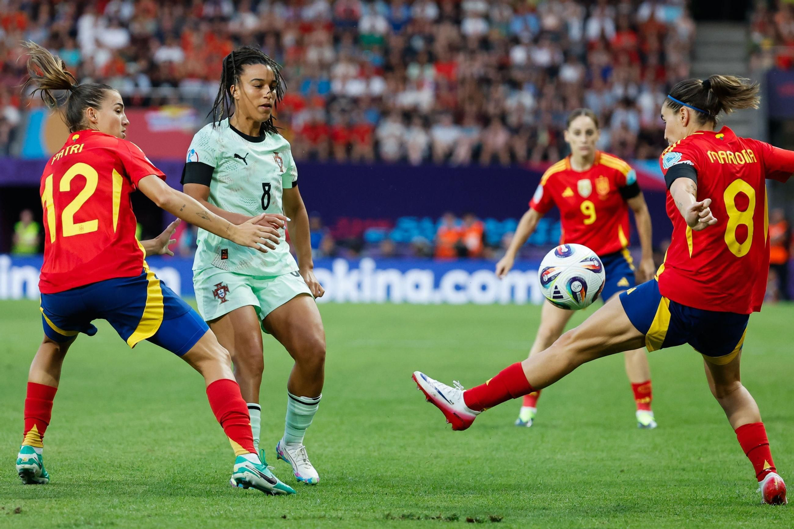 Las fotos del España - Portugal en la Eurocopa femenina