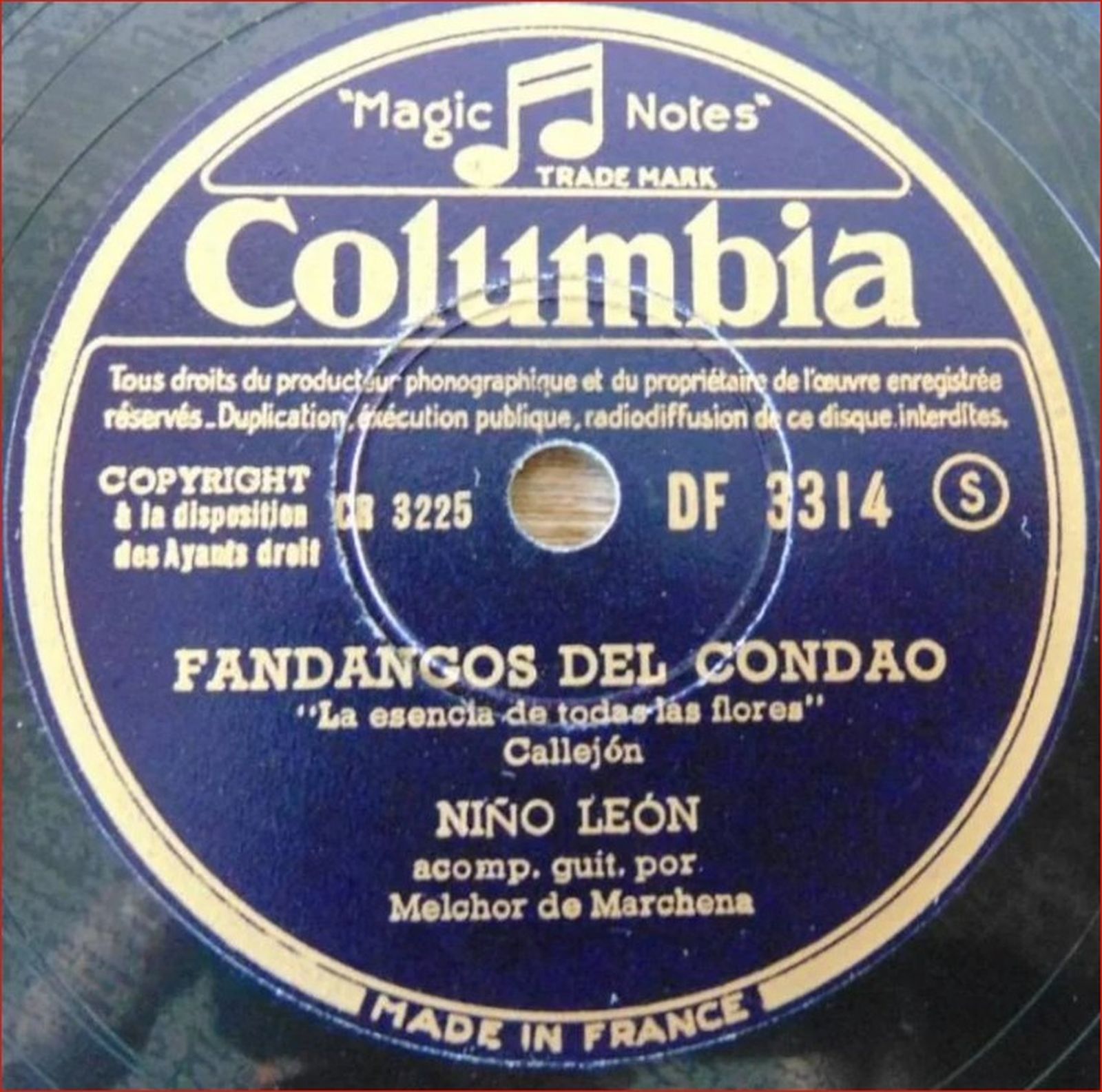 6. Mismo disco editado por COLUMBIA en Francia.