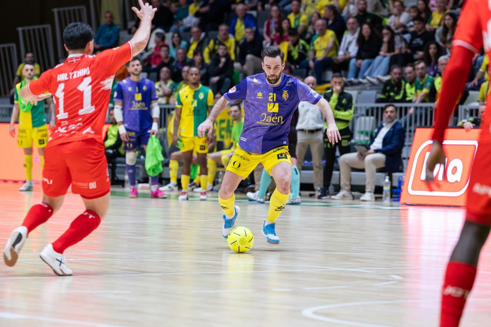 En imágenes: la afición y mejores jugadas del Jaén FS - Jimbee Cartagena