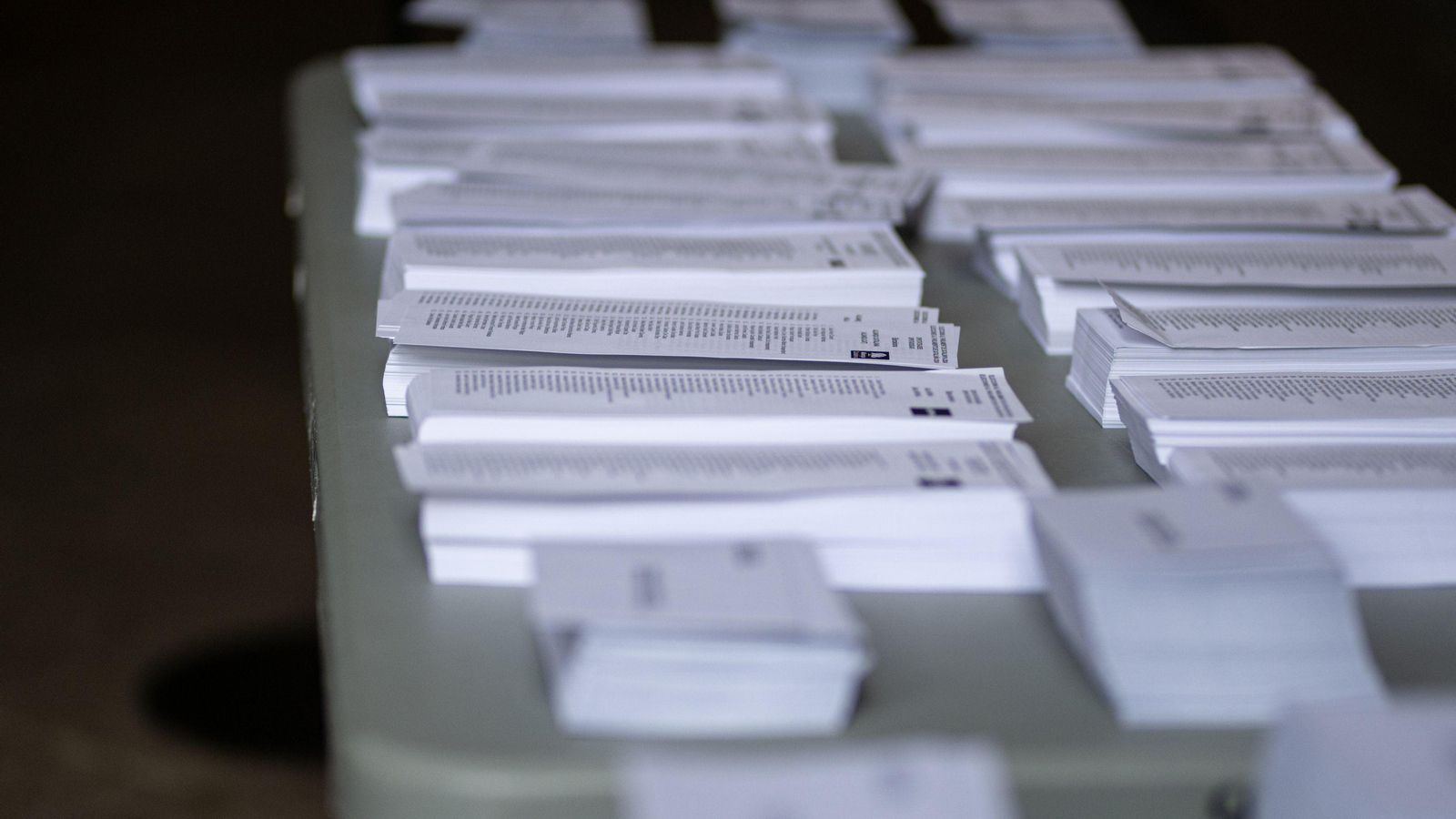 Papeletas electorales listas para ser utilizadas.