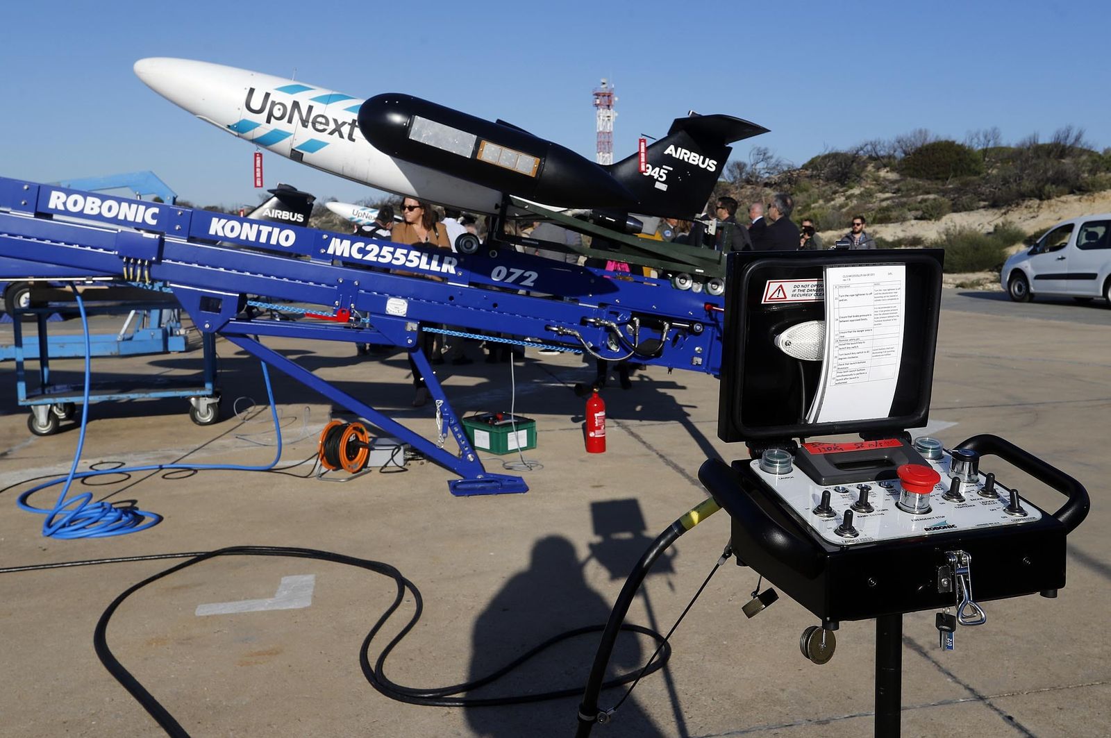 Imágenes del ensayo del demostrador Auto´Mate en el INTA, Huelva