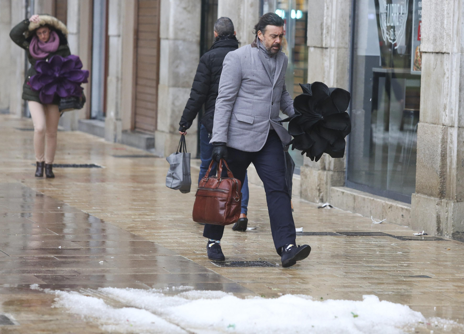 Fotos de la fuerte granizada registrada en Málaga